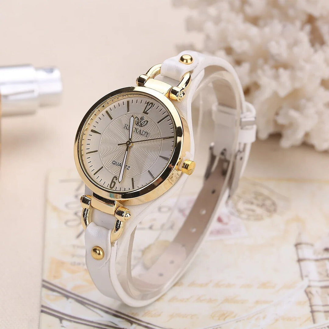 Elegant Leather Casual Chic Wristwatch