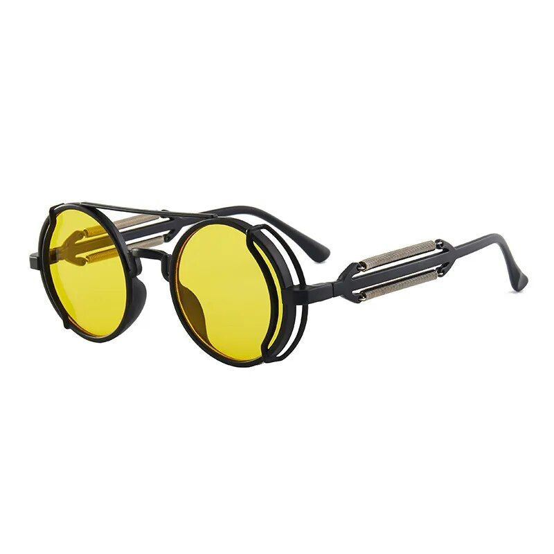 Chic Punk-Style Round Sunglasses