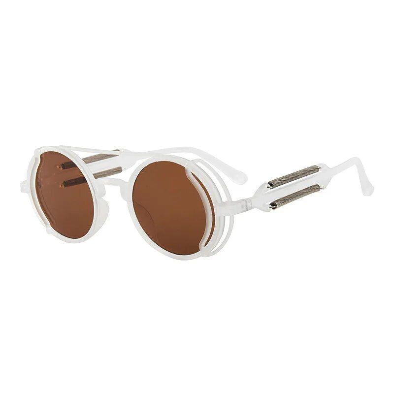 Chic Punk-Style Round Sunglasses