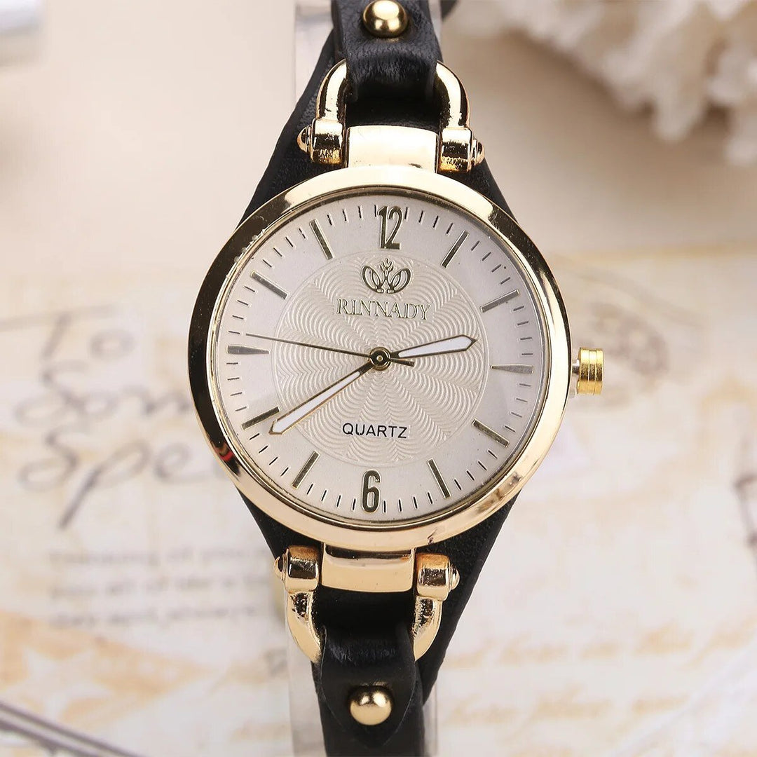 Elegant Leather Casual Chic Wristwatch