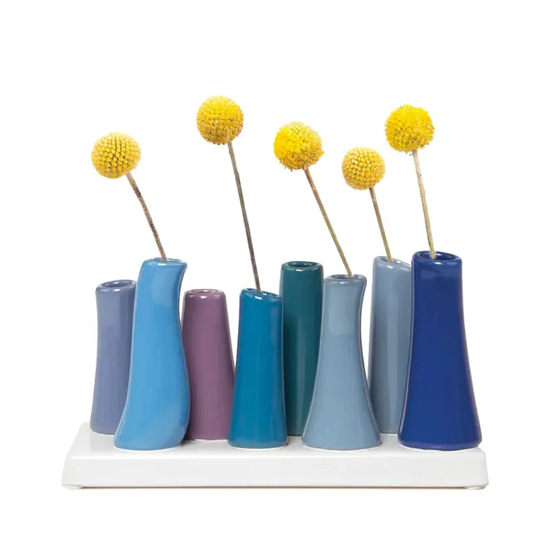 Pooley Ceramic Flower Vase, Colorful Home Decoration, Perfect for Propagations and Cut Flowers