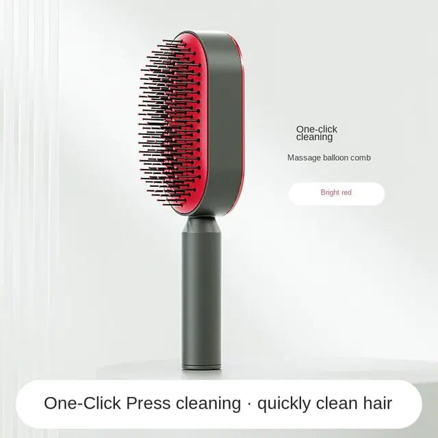 Self Cleaning Massage Scalp Comb Anti-Static Hairbrush