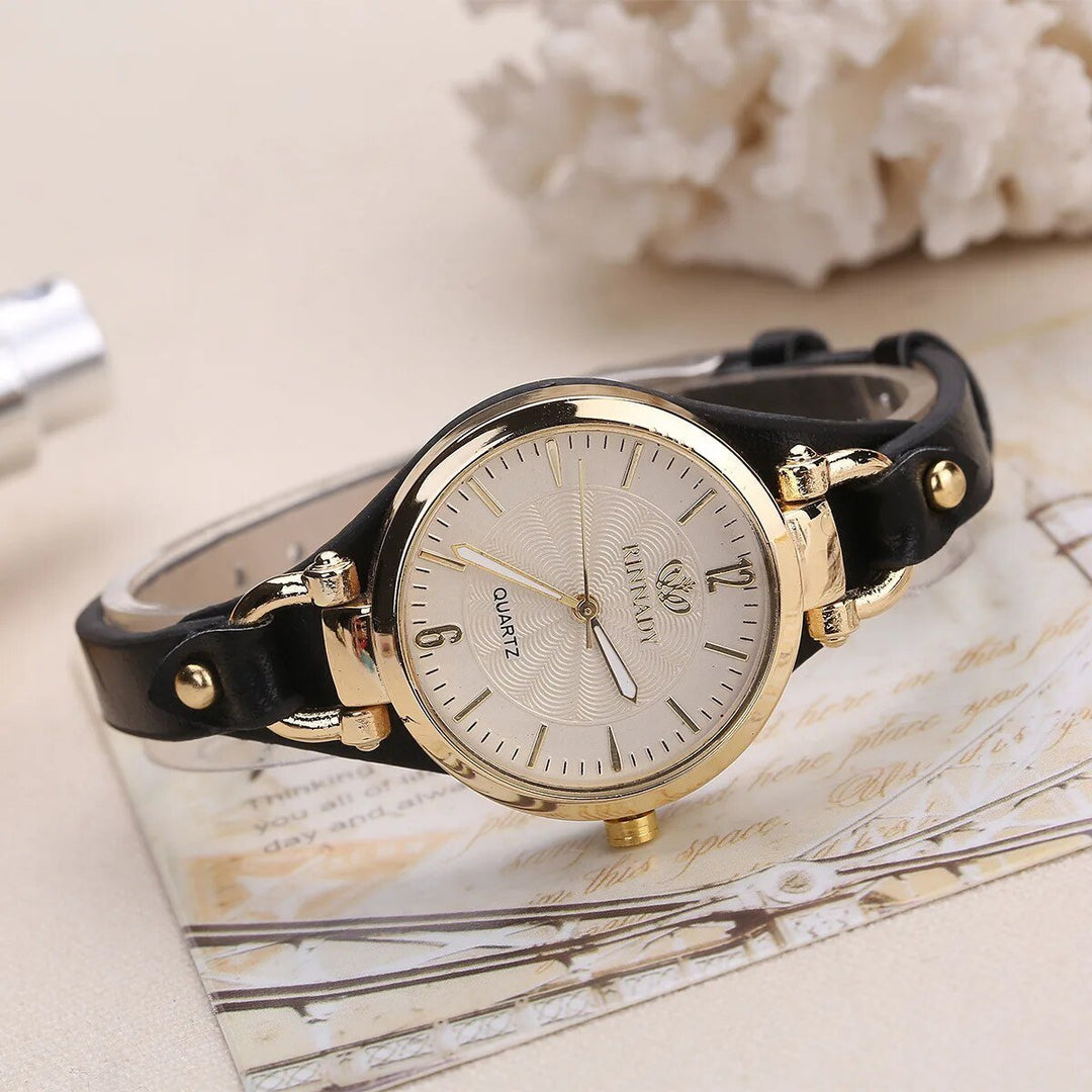 Elegant Leather Casual Chic Wristwatch