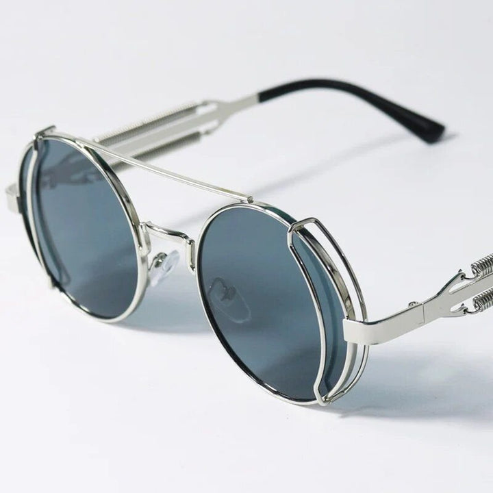 Chic Punk-Style Round Sunglasses