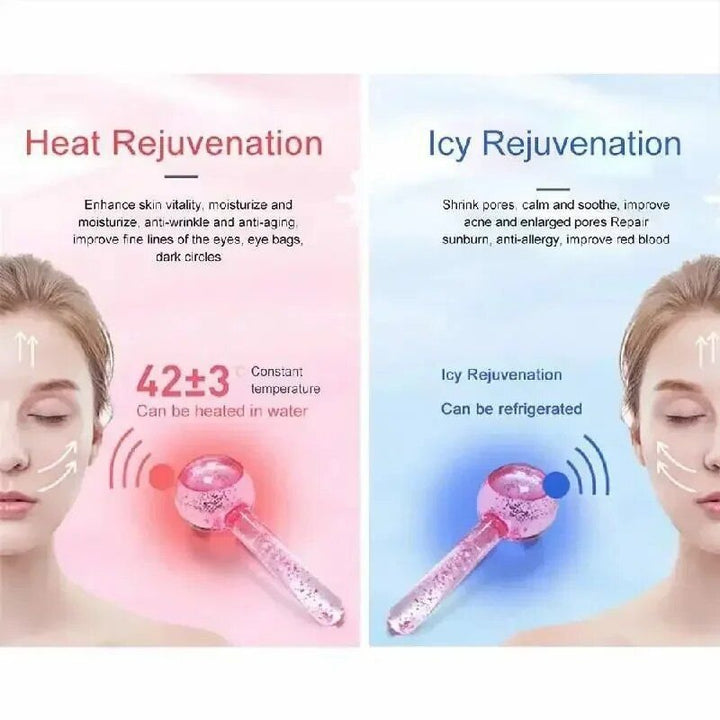 Facial Cooling Globes Crystal Ice Roller Balls for Face and Eye Massage