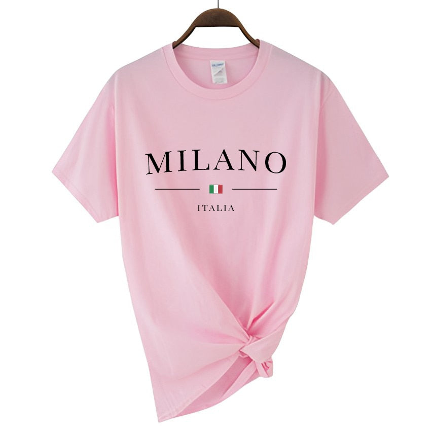 Summer Milano Print T-shirt for Ladies