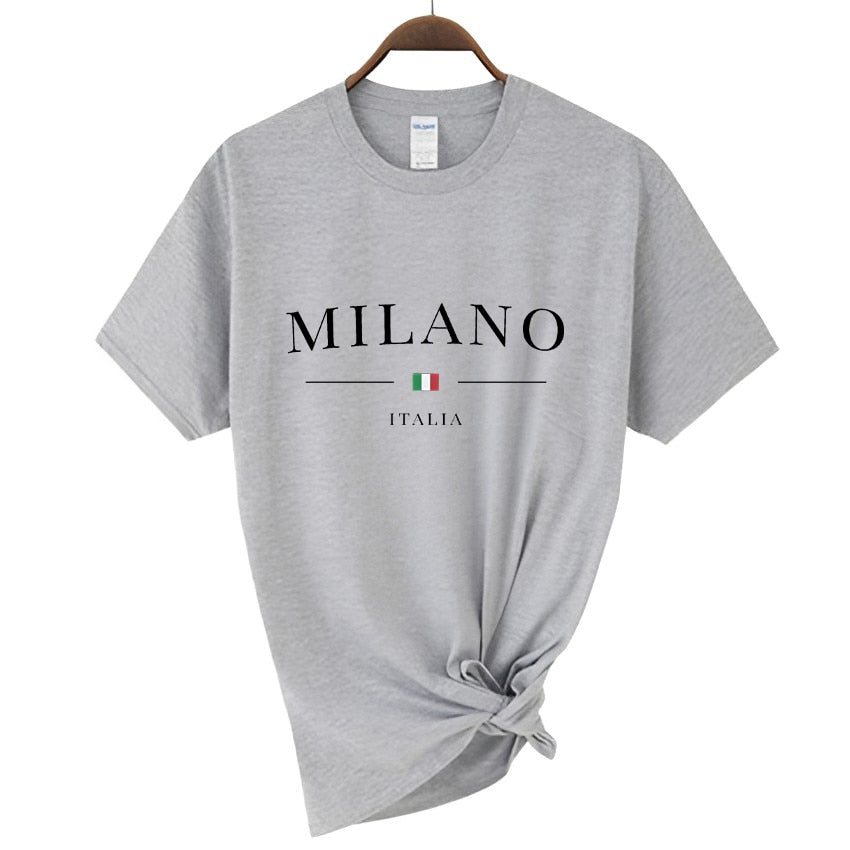 Summer Milano Print T-shirt for Ladies