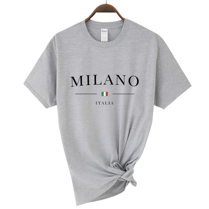 Summer Milano Print T-shirt for Ladies