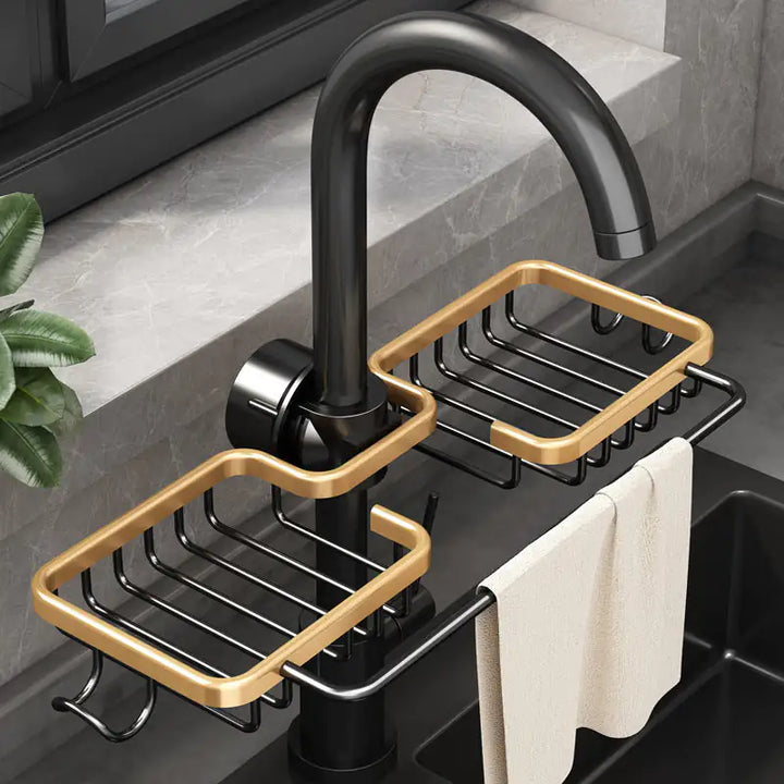 Sink Drain Kitchen Storage Faucet Rack