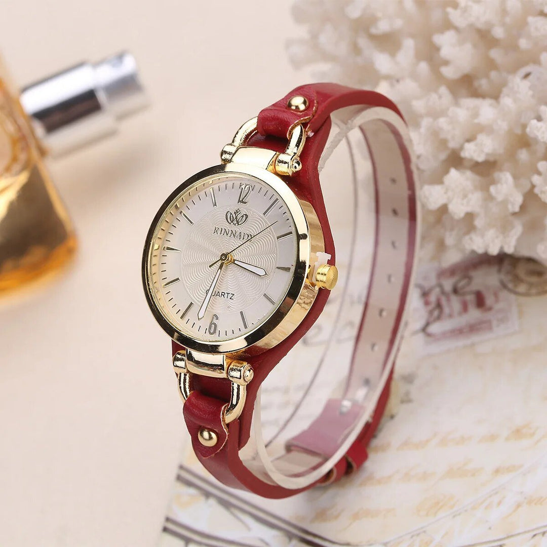 Elegant Leather Casual Chic Wristwatch