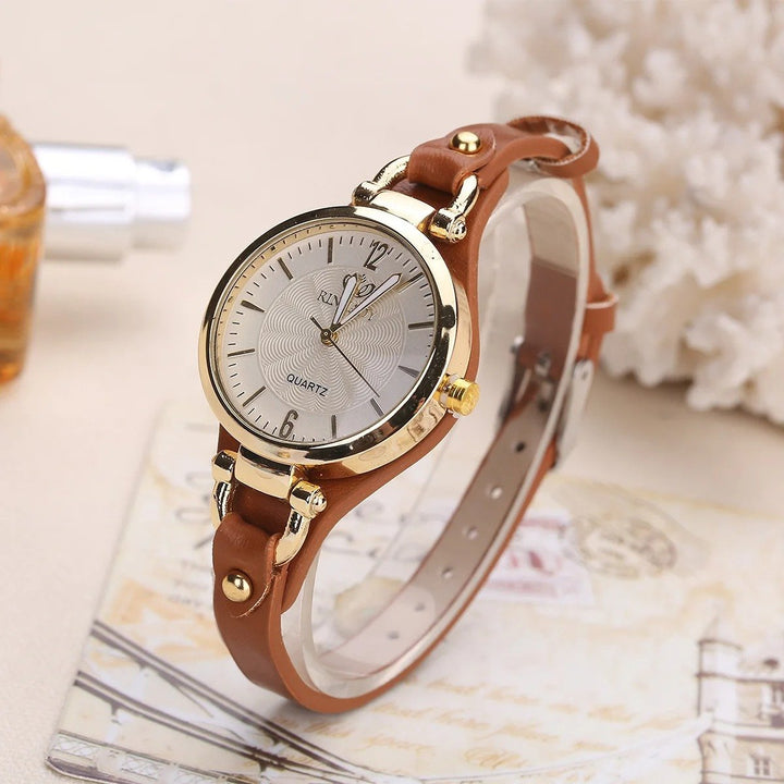 Elegant Leather Casual Chic Wristwatch