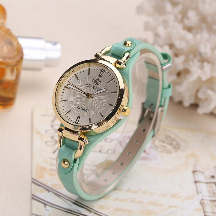 Elegant Leather Casual Chic Wristwatch