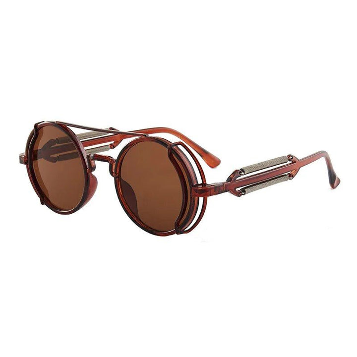 Chic Punk-Style Round Sunglasses