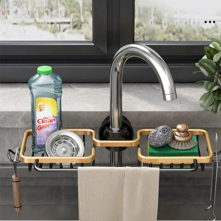 Sink Drain Kitchen Storage Faucet Rack