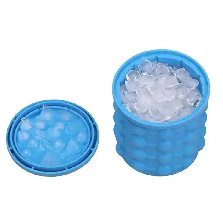 Silicone Mold Ice Cube Maker Portable Bucket