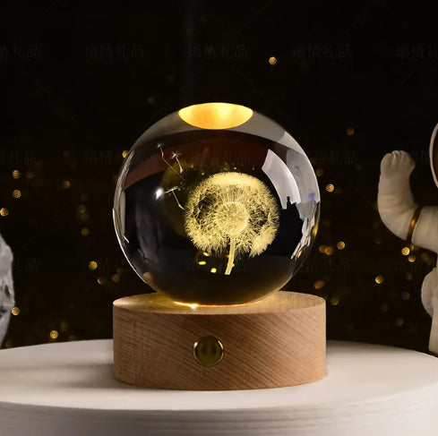 3D Night Galaxy Crystal Ball lamp