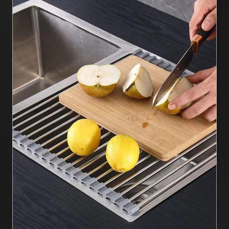 Multi-Purpose Roll-Up Sink Drying Rack