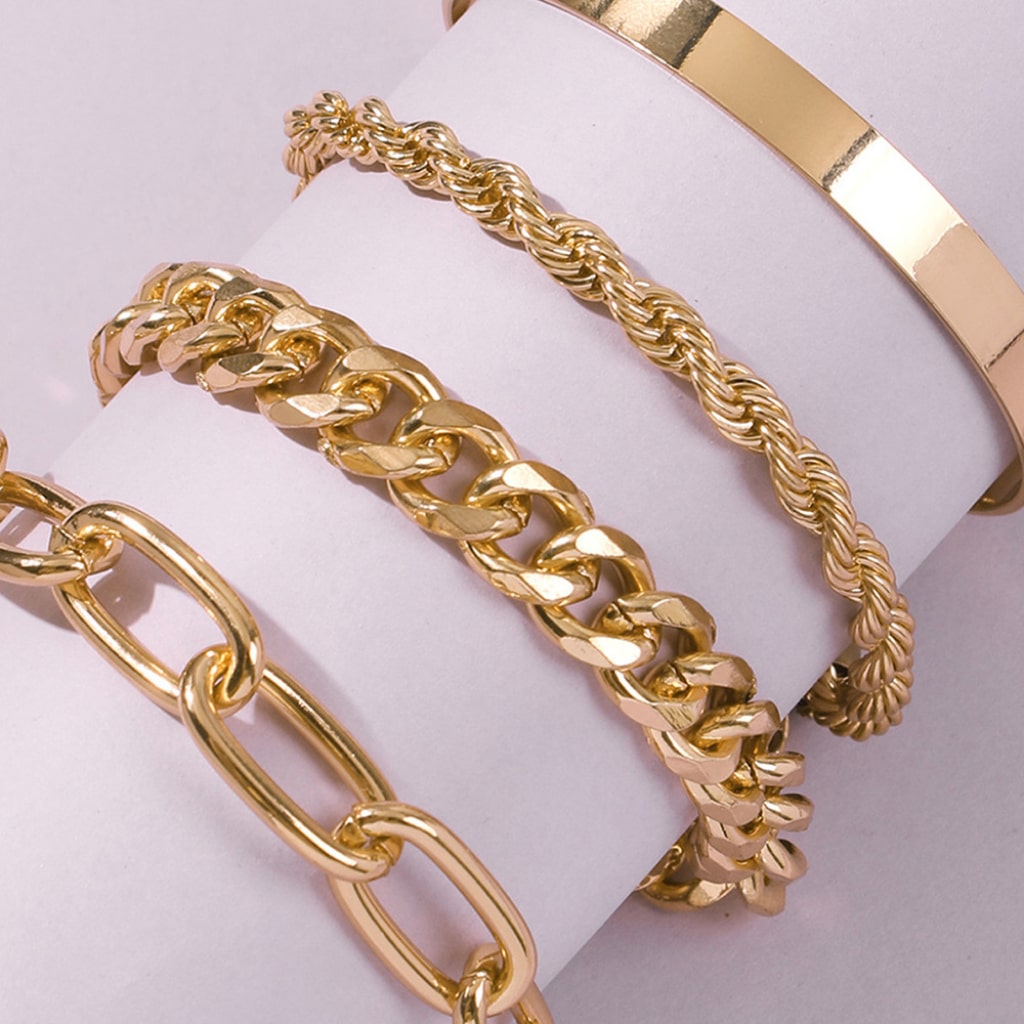 Gold Bracelet Set 