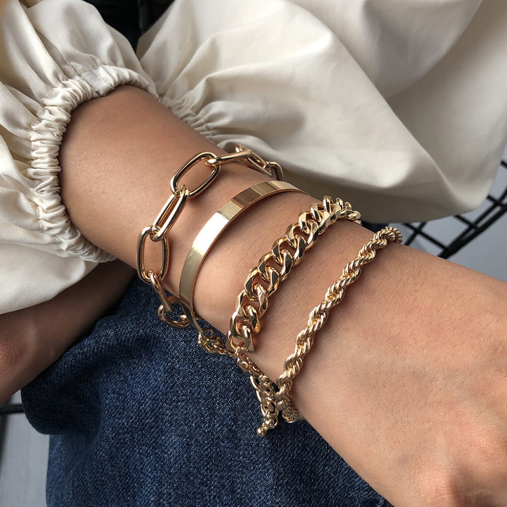 Gold Bracelet Set 