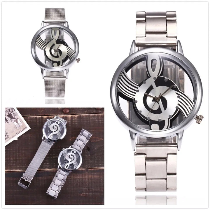 Women's Hollow Music Note Fashion Watch