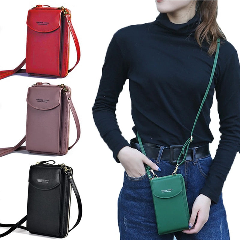 Fashion mini shoulder bag mobile pouch leather