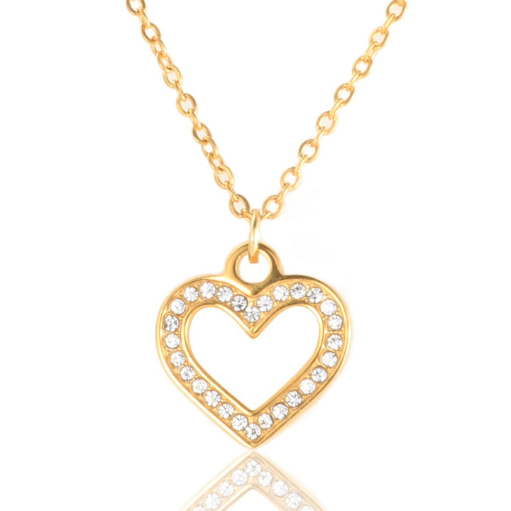 Fashion Love Heart Cubic Zirconia Pendant Necklace