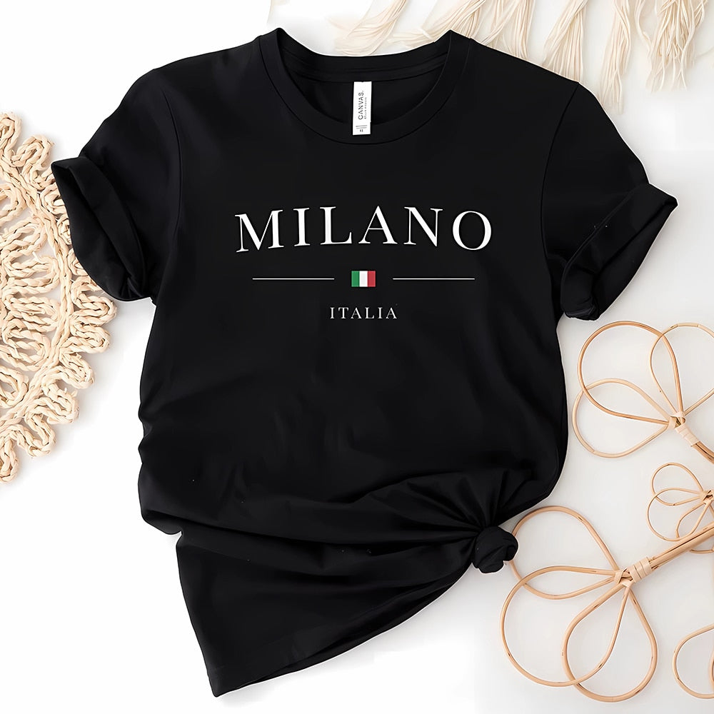 Summer Milano Print T-shirt for Ladies