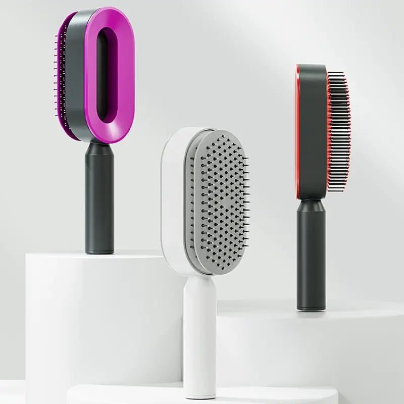 Self Cleaning Massage Scalp Comb Anti-Static Hairbrush