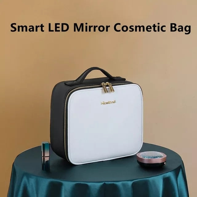 Smart LED Mirror Cosmetic makeup Bag