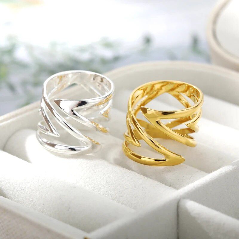 Stainless Steel Geometric Rings